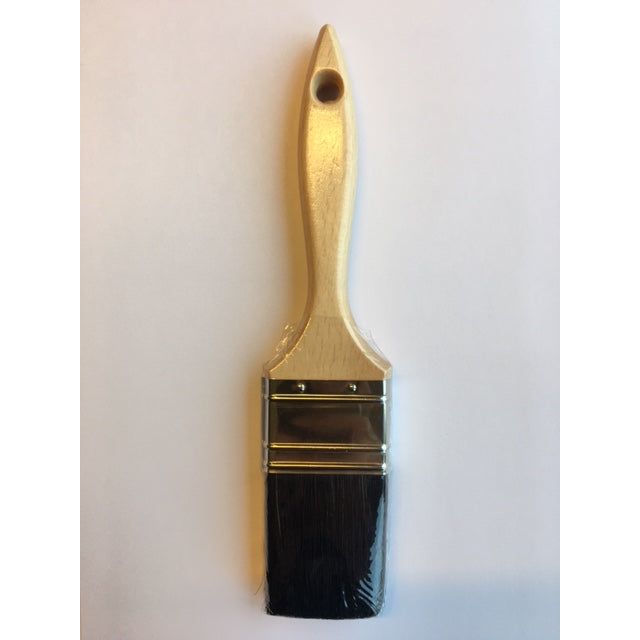 VERFBORSTEL PROFESSIONELE PLATTE KWAST ZWART HAAR - 1" - 25mm