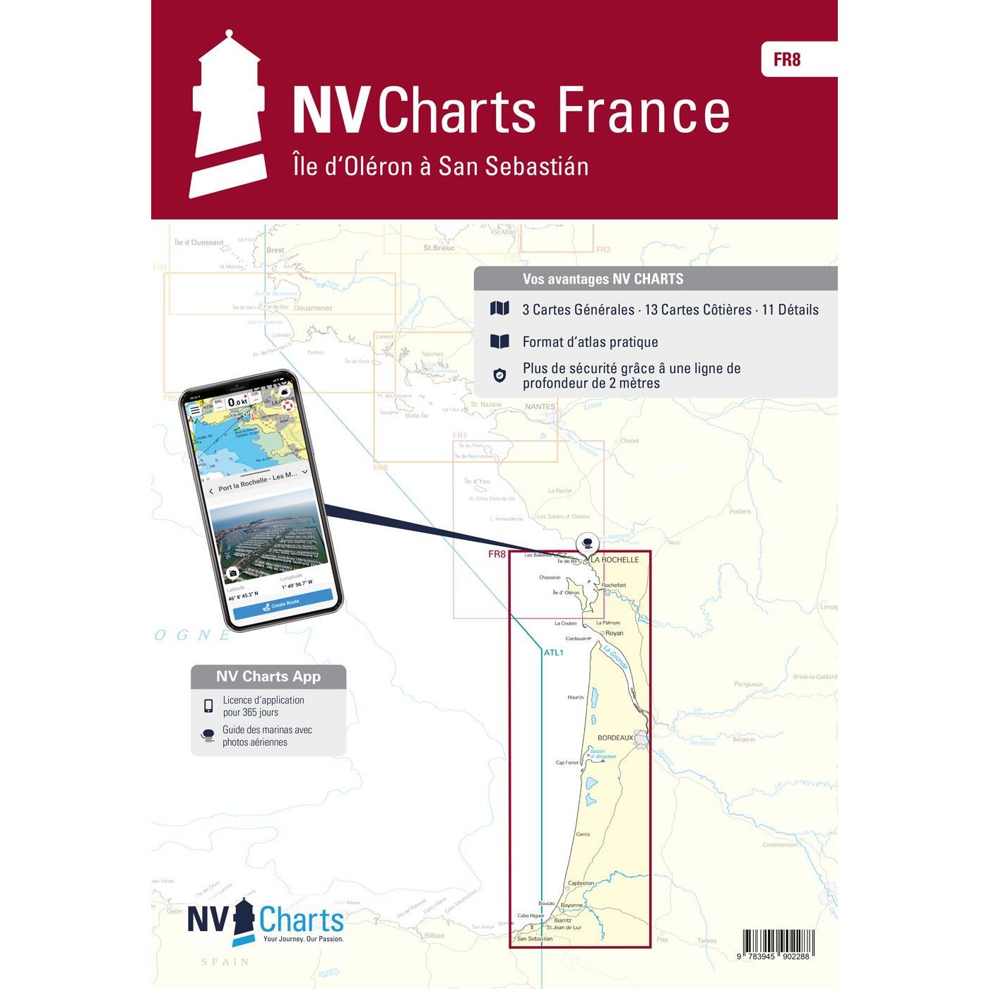 NV Atlas France - FR8 - Île d'Oléron à San Sebastian - Bordeaux