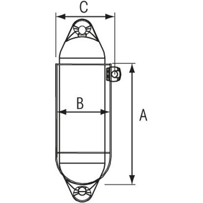 Fenderhouder voor 1 fender Ø230 mm