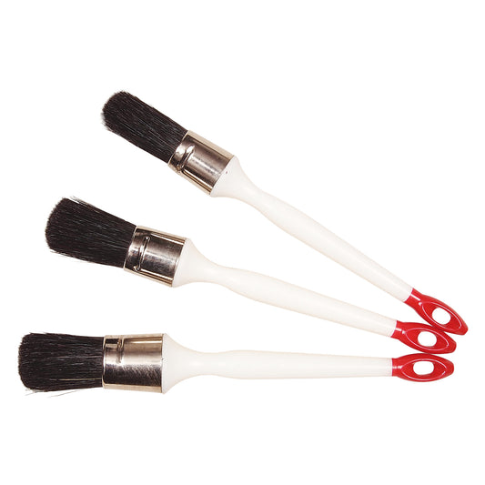 KWASTENSET AFLAK 3DELIG ROND PVC STEEL