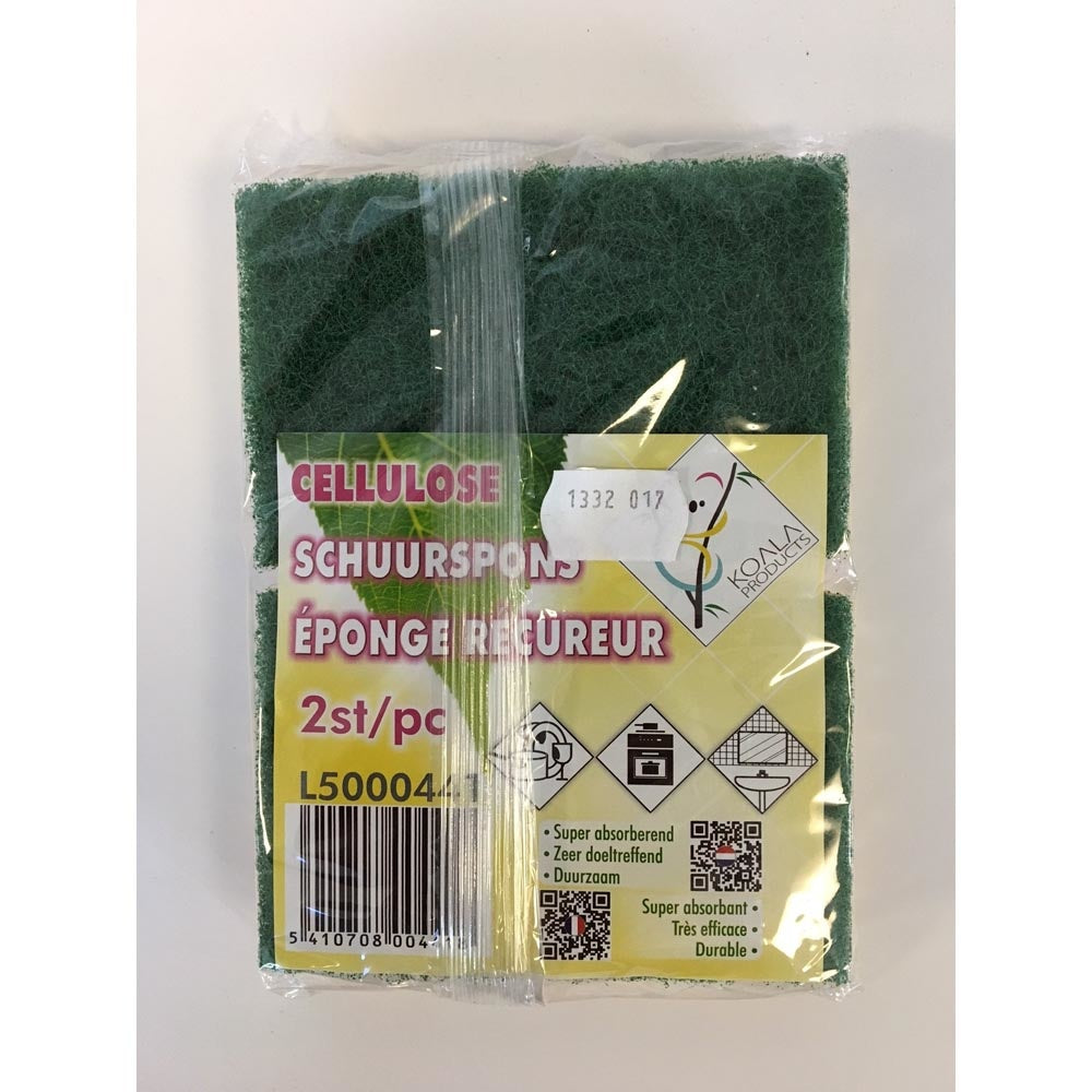 KOALA SCHUURSPONS CELLUL/GROEN 106X68X20 2ST